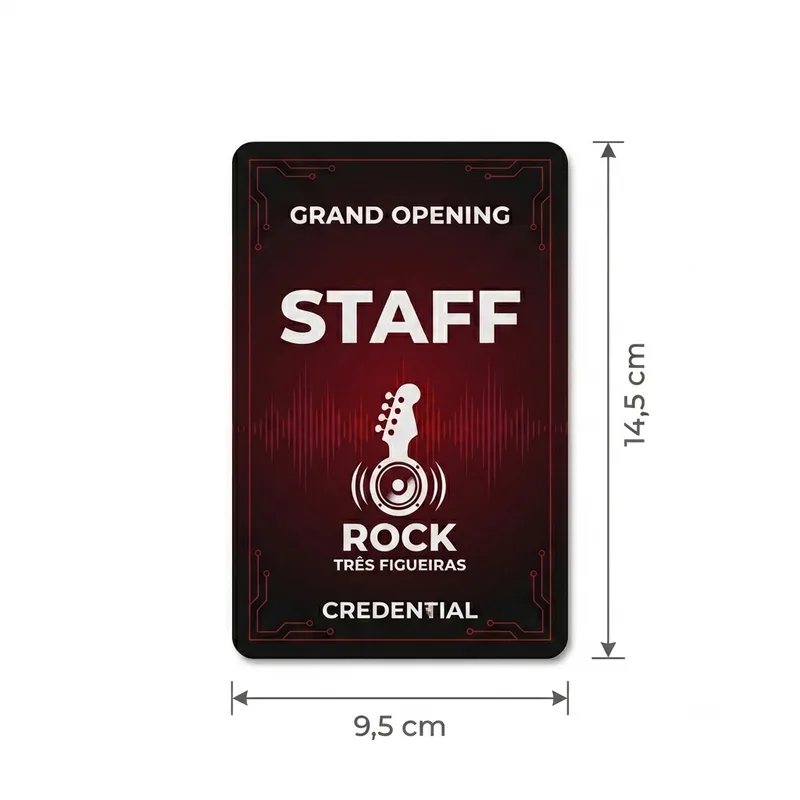 Credencial 9x14cm Personalizada PVC 4/4 personalizado · BSB Crachás Brasília